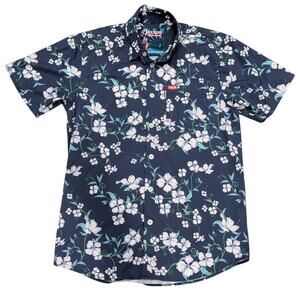 Dixxon Flannel Shirt Mens Small Aloha Series Navy Floral GUC